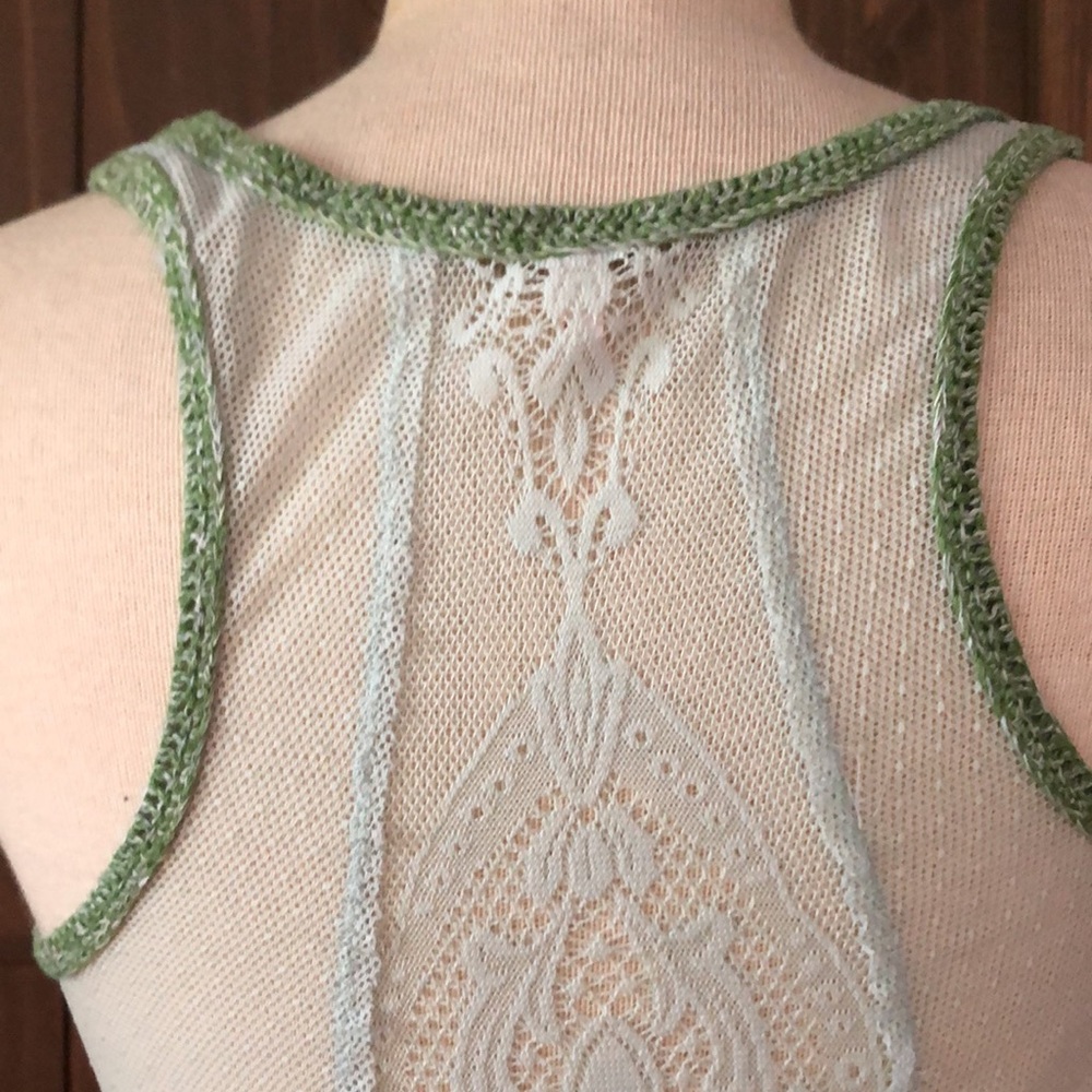 Free People women’s green embroidered Tank - Picture 5 of 9